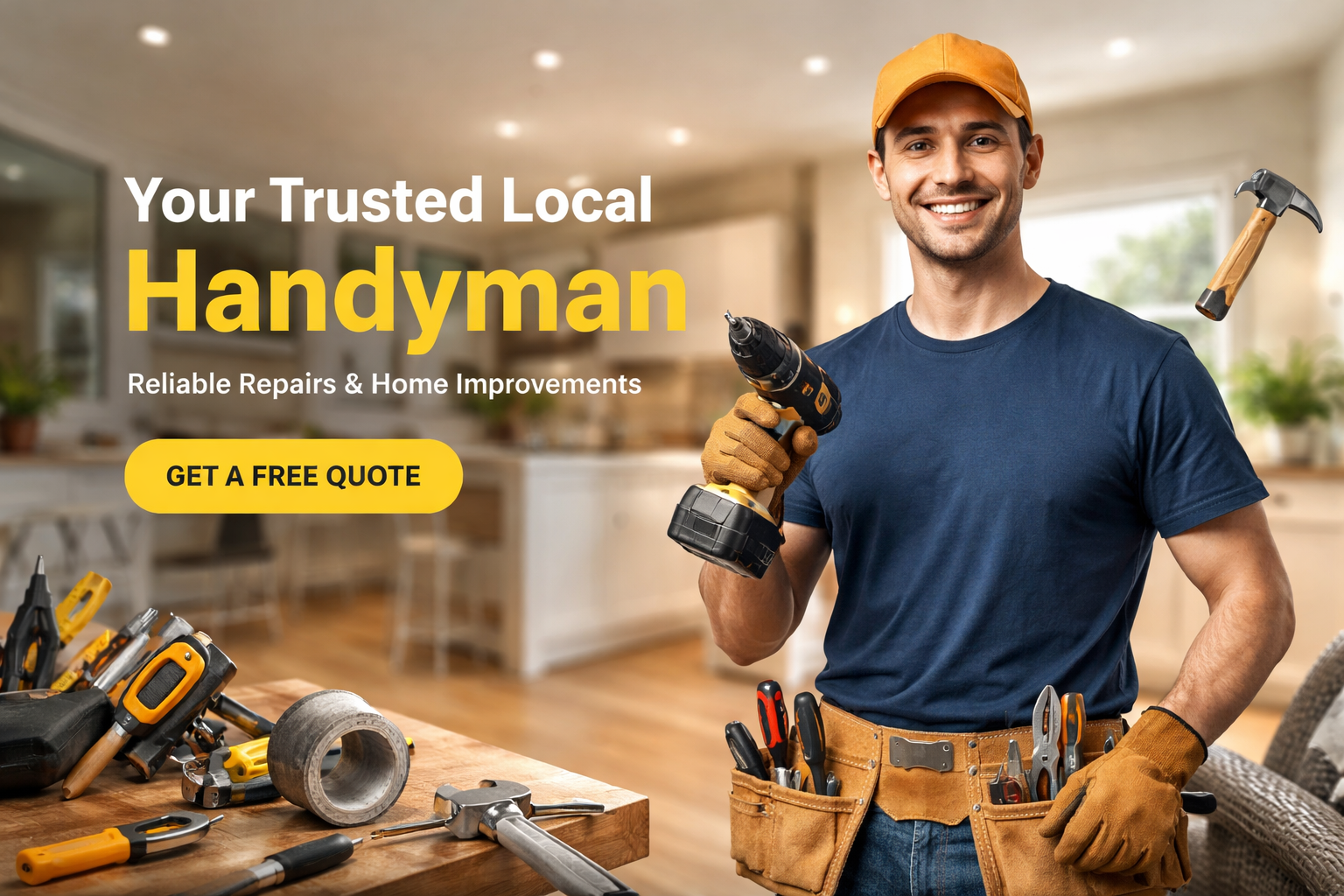Handyman tools and home improvement work
